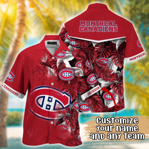 Montreal Canadiens NHL Summer Hawaii Shirt  For Fans, Custom Football Shirts