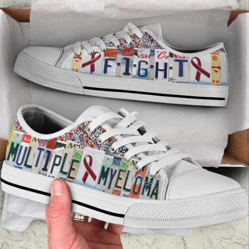 Multiple Myeloma Shoes Fight License Plates Low Top Shoes Canvas Shoes For Men And Women