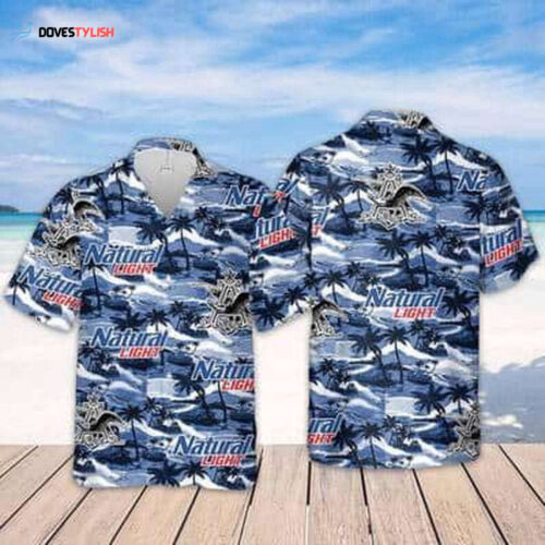 Natural Light Hawaiian Shirt Island Pattern Summer Beach Gift For Men And Women