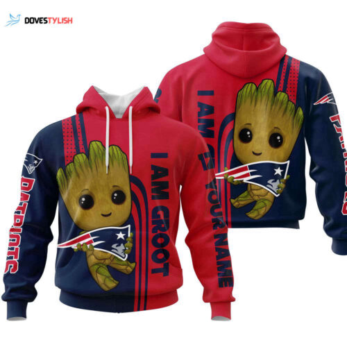 New England Patriots Groot Hoodie, Best Gift For Men And Women