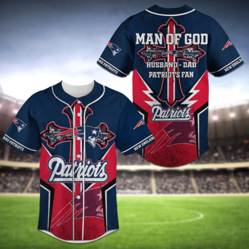 New England Patriots NFL Man of God Baseball Jersey Shirt  For Men And Women