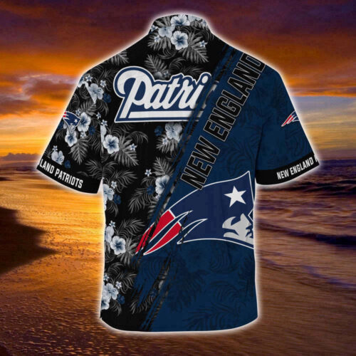 New England Patriots NFL-Summer  Hawaiian Shirt Mickey And Floral Pattern For Sports Fans