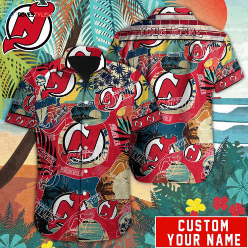 New Jersey Devils Custom Name Hawaii Shirt  For Men And Women