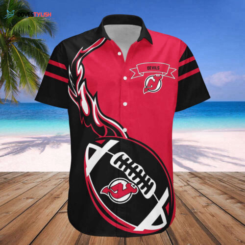 New Jersey Devils Hawaii Shirt Set Flame Ball – NHL For Men And Women