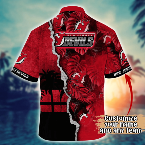 New Jersey Devils NHL Flower Hawaii Shirt  For Fans, Custom Summer Football Shirts