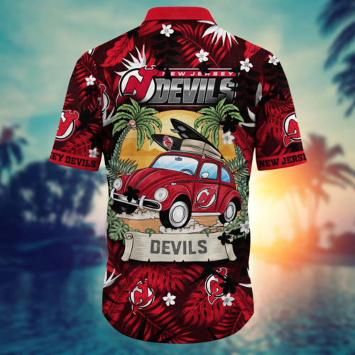 New Jersey Devils NHL Flower Hawaii Shirt   For Fans, Summer Football Shirts