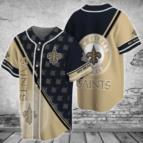 New Orleans Saints NFL Baseball Jersey Shirt For Men Women