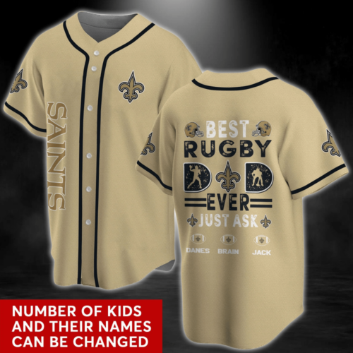 New Orleans Saints NFL Personalized Baseball Jersey Shirt With Personalized Name  For Men And Women