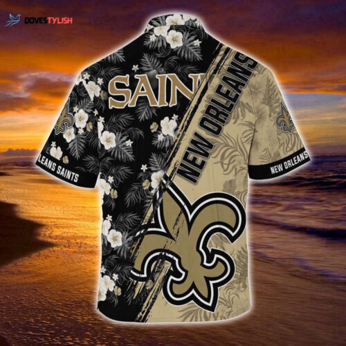 New Orleans Saints NFL-Summer Hawaii Shirt Mickey And Floral Pattern For Sports Fans