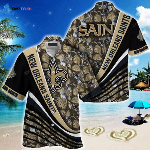 New Orleans Saints NFL-Summer Hawaii Shirt With Tropical Flower Pattern For Fans