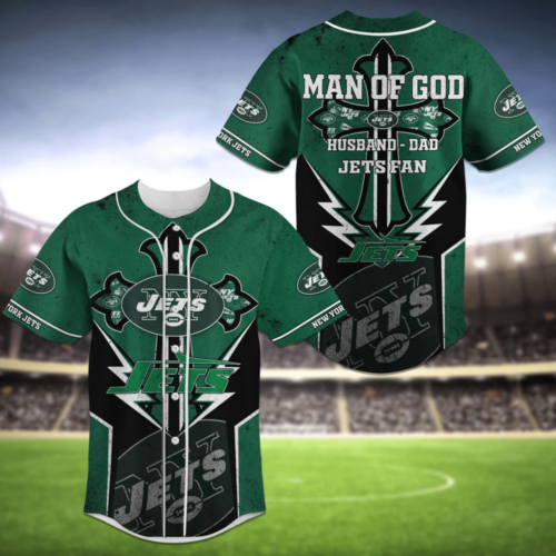 New York Jets NFL Man Of God Baseball Jersey Shirt For Men Women