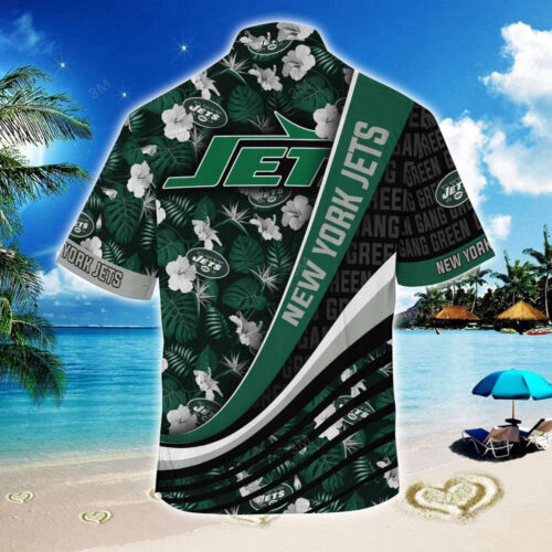 New York Jets NFL-Summer Hawaii Shirt With Tropical Flower Pattern For Fans