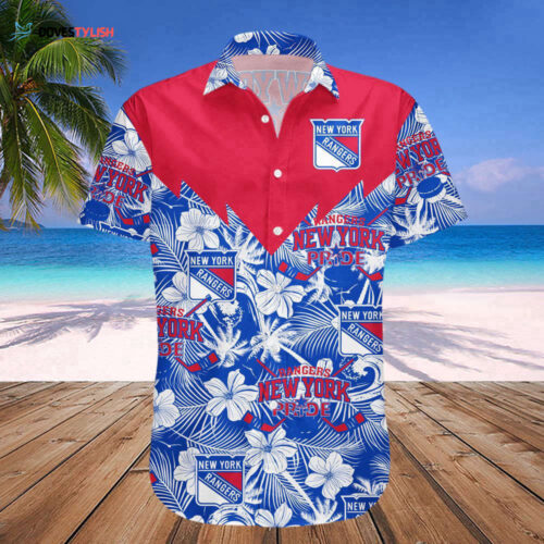 New York Rangers Hawaii Shirt Set Tropical Seamless- NHL For Men And Women