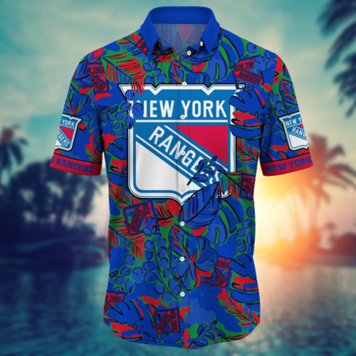 New York Rangers NHL Flower Hawaii Shirt   For Fans, Summer Football Shirts