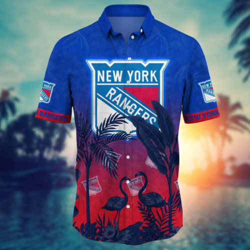 New York Rangers NHL Flower Hawaii Shirt  For Fans, Summer Football Shirts