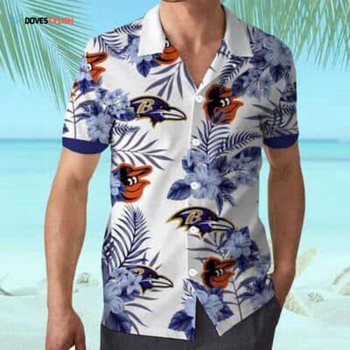 NFL Baltimore Orioles Baltimore Ravens Hawaiian Shirt Gift For Men And Women For Beach Trip