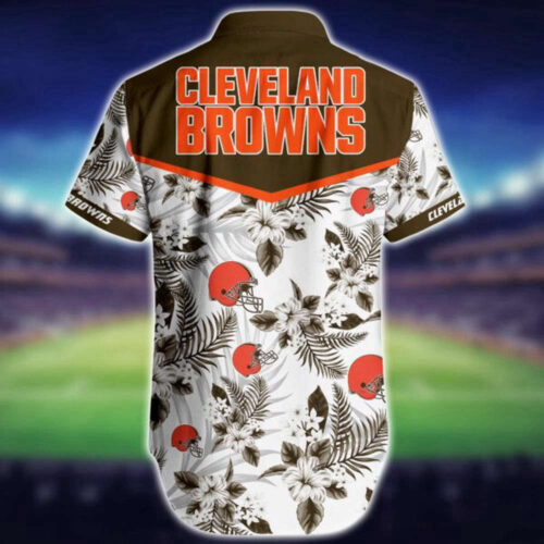 NFL Cleveland Browns Hawaiian Shirt Short For Men And Women Kingkong Godzilla