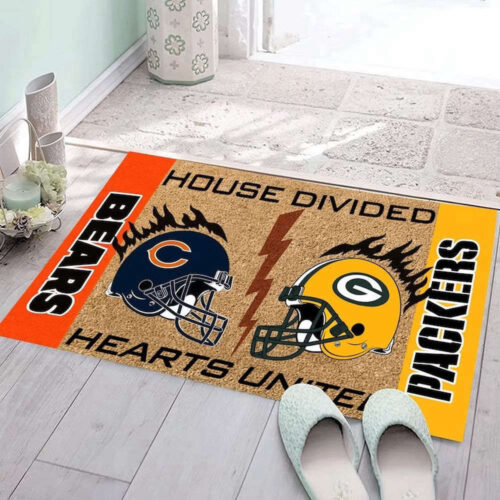 NFL, Custom House Divided Heart United Doormat,  Gift For Home Decors