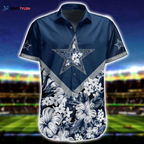 NFL Hawaiian Shirt Dallas Cowboys Floral 3D Custom  Name Number For Men And Women
