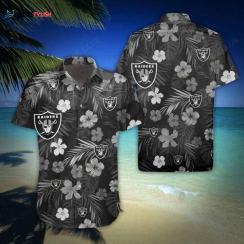 NFL Hawaiian Shirt Oakland Raiders Flower 3D For Fans