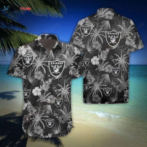 NFL Hawaiian Shirt Oakland Raiders Flower 3D For Men And Women