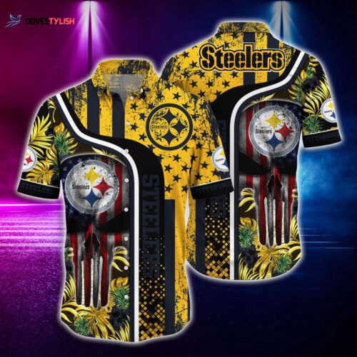NFL Hawaiian Shirt Pittsburgh Steelers  Skull For Men And Women