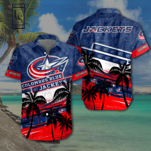 NHL Columbus Blue Jackets Hawaiian Shirt, Gift For Men And Women