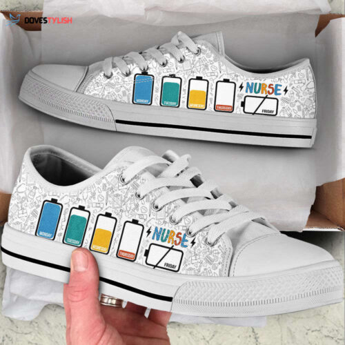Nurse Battery Life Low Top Shoes Canvas Sneakers Comfortable Casual Shoes For Men And Women