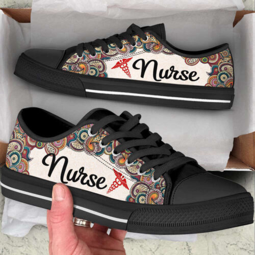 Nurse Paisley Low Top Shoes Canvas Sneakers Comfortable Casual Shoes For Men And Women