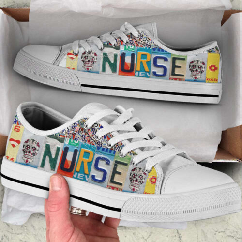 Nurse Tool Flower Low Top Shoes Canvas Sneakers Comfortable Casual Shoes For Men Women