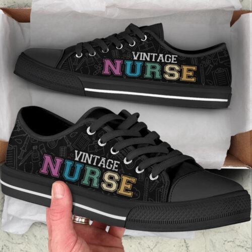 Nurse Vintage Low Top Shoes Canvas Sneakers Comfortable Casual Shoes For Men Women