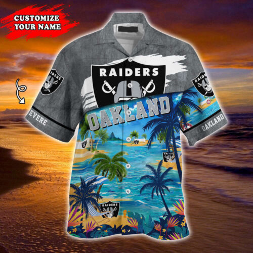 Oakland Raiders NFL-Customized Summer Hawaii Shirt For Sports Fans