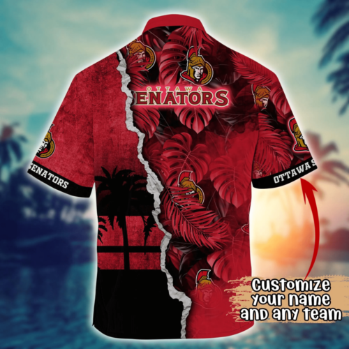 Ottawa Senators NHL Flower Hawaii Shirt  For Fans, Custom Summer Football Shirts