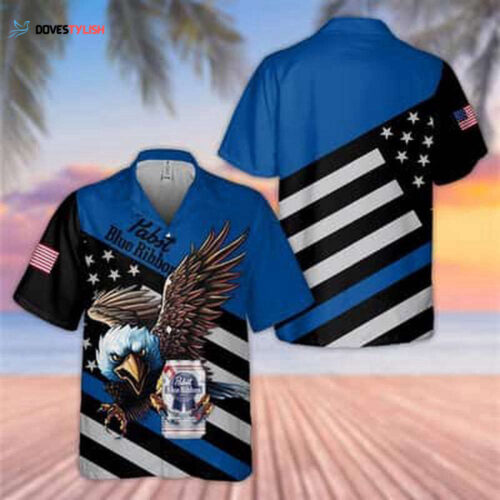 Pabst Blue Ribbon Beer Hawaiian Shirt Eagle Independence  For Men And Women