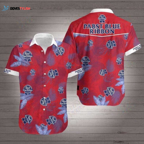 Pabst Blue Ribbon Smoky Blue Skull Hawaiian Shirt For Men And Women