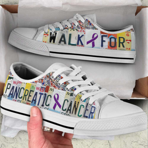 Pancreatic Shoes Walk For License Plates Low Top Shoes, Best Gift For Men And Women