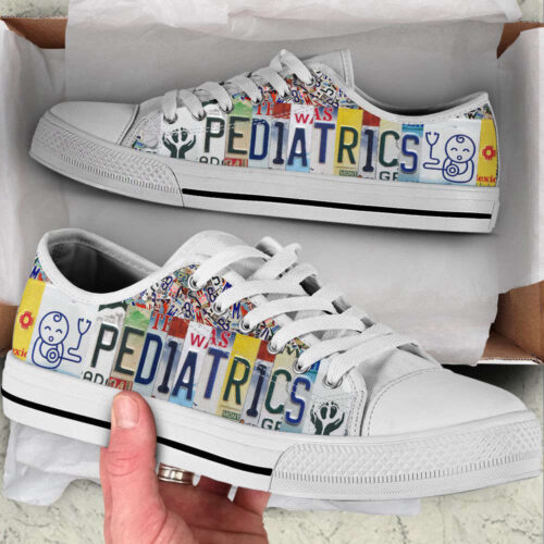 Pediatrics License Plates Low Top Shoes Canvas Sneakers Comfortable Casual Shoes For Men Women