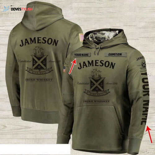 Personalized Jameson Whiskey Us Army 3D All Over Print Hoodie For Men And Women