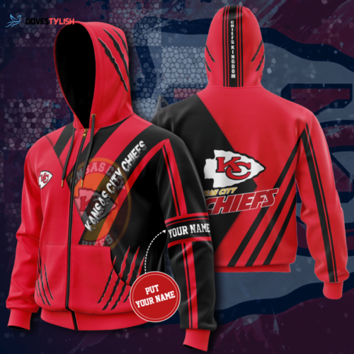 Personalized Kansas City Chiefs Zip-Up Hoodie, Best Gift For Men And Women