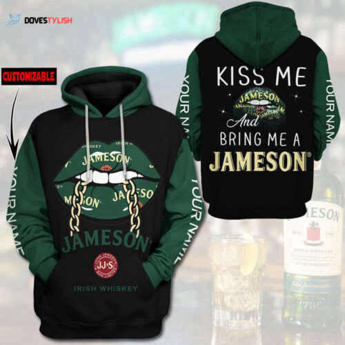 Personalized Lip Kiss Me And Bring Me A Jameson 3D All Over Print Hoodie For Men And Women
