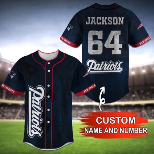 Personalized New England Patriots NFL Baseball Jersey Shirt For Die-Hard Fans