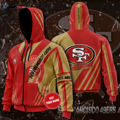 Personalized San Francisco 49ers Zip Up Hoodie, Best Gift For Men And Women
