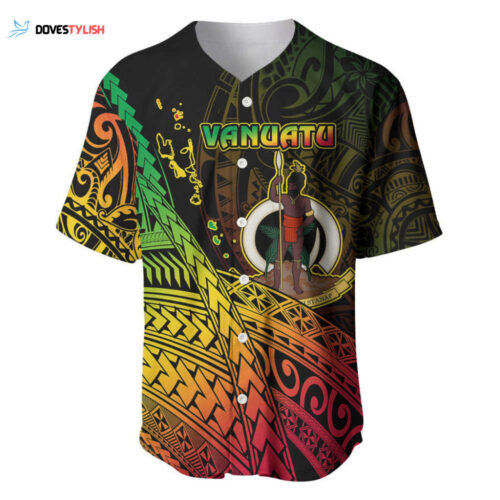 Vanuatu Proud To Be A NiVan Polynesian Pattern Baseball Jersey All Over Print