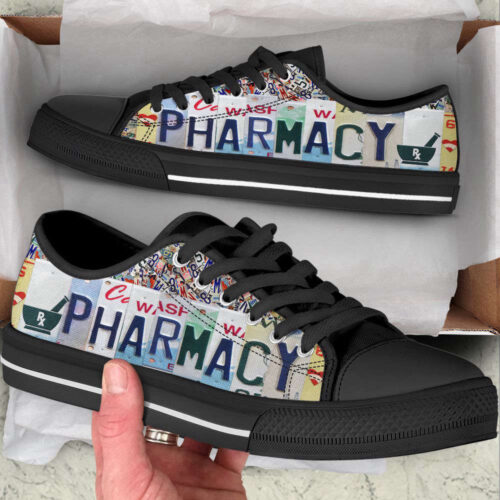 Pharmacy License Plates Low Top Shoes Canvas Sneakers Comfortable Casual Shoes For Men Women
