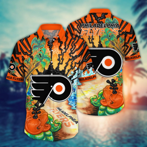 Philadelphia Flyers NHL Flower Hawaii Shirt  For Fans, Summer Football Shirts