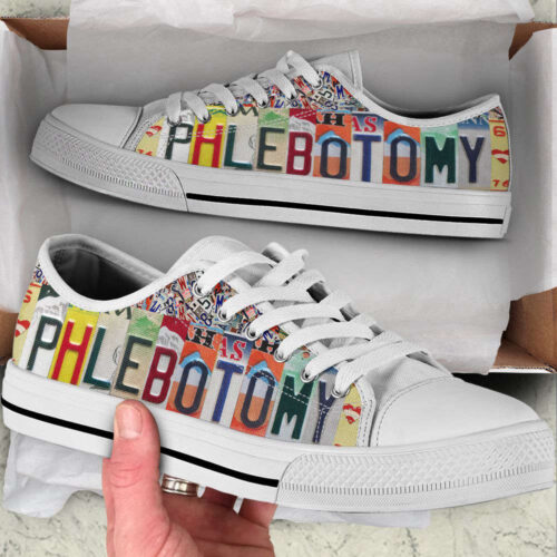 Phlebotomy Shoes License Plates Low Top Shoes, Best Gift For Men And Women