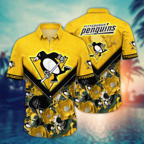 Pittsburgh Penguins NHL Flower Hawaii Shirt  For Fans, Custom Summer Football Shirts