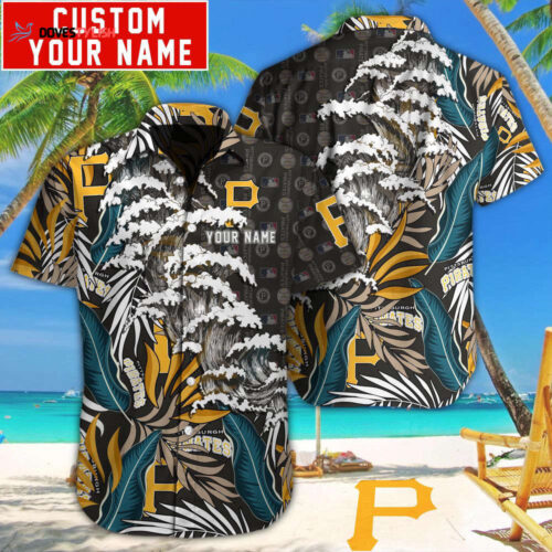 Pittsburgh Pirates Baby Yoda Short Sleeve Button Up Tropical Aloha Hawaiian Shirt Set For Men Women