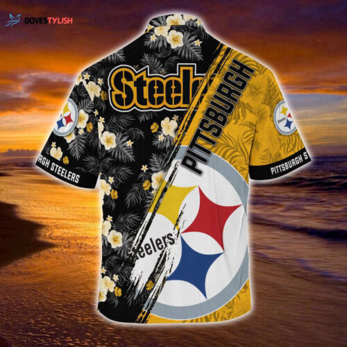 Pittsburgh Steelers NFL-Summer Hawaii Shirt Mickey And Floral Pattern For Sports Fans