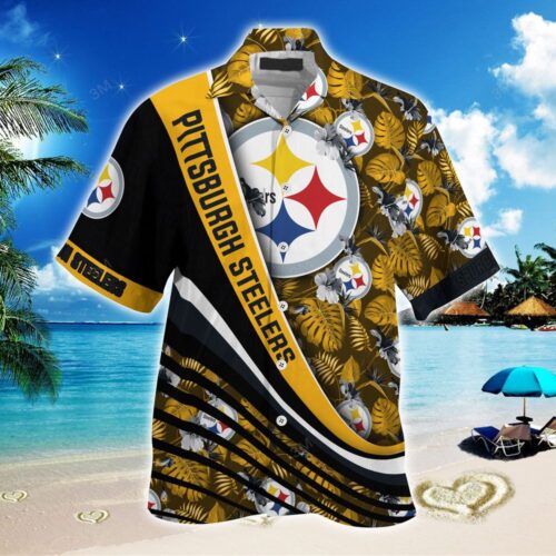 Pittsburgh Steelers NFL-Summer Hawaiian Shirt With Tropical Flower Pattern For Fans